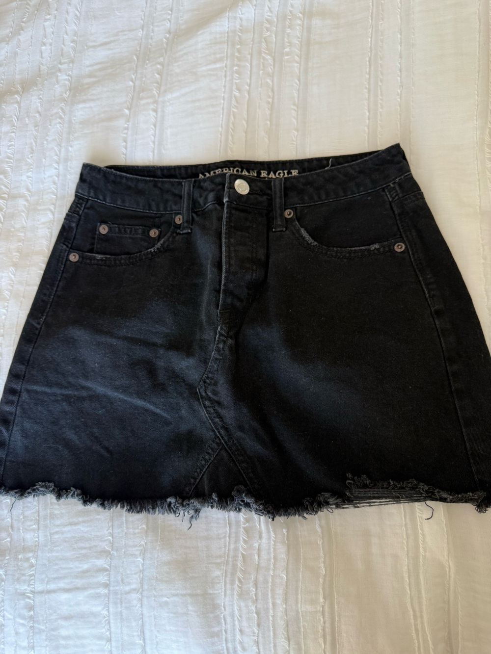 American Eagle Outfitters Black Denim Mini Skirt